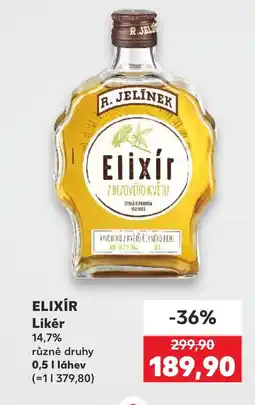 Kaufland ELIXÍR Likér nabídka