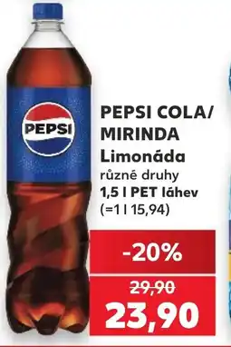 Kaufland PEPSI COLA/ MIRINDA Limonáda nabídka