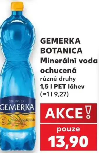 Kaufland GEMERKA BOTANICA Minerální voda ochucená nabídka