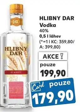 Kaufland HLIBNY DAR Vodka nabídka