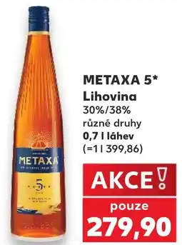 Kaufland METAXA 5* Lihovina 30%/38% nabídka