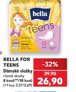 Kaufland BELLA FOR TEENS Dámské vložky nabídka