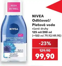 Kaufland NIVEA Odličovač/ Pleťová voda nabídka