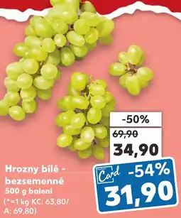 Kaufland Hrozny bílé - bezsemenné nabídka