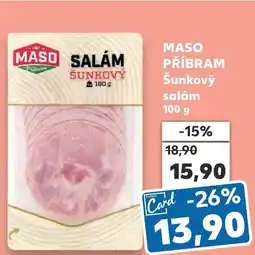 Kaufland MASO PŘÍBRAM Šunkový salám nabídka