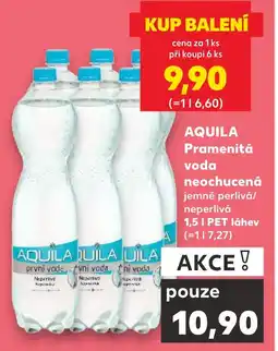Kaufland AQUILA Pramenitá voda neochucená nabídka