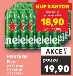 Kaufland HEINEKEN Pivo světlý ležák nabídka