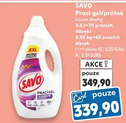 Kaufland SAVO Prací gel/prášek nabídka
