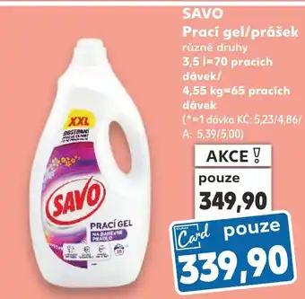 Kaufland SAVO Prací gel/prášek nabídka