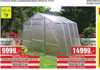 Baumax Skleník hobby nabídka