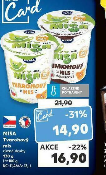 Kaufland Míša tvarohový mls nabídka
