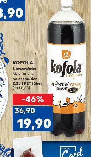 Kaufland Kofola 2,25l nabídka