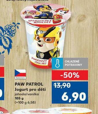 Kaufland Paw patrol jogurt pro děti nabídka