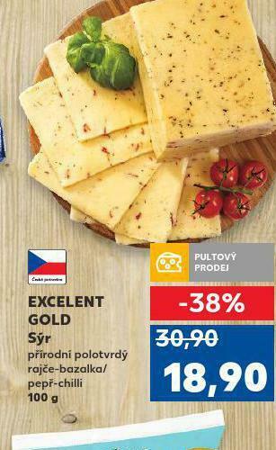 Kaufland Excelent gold sýr nabídka