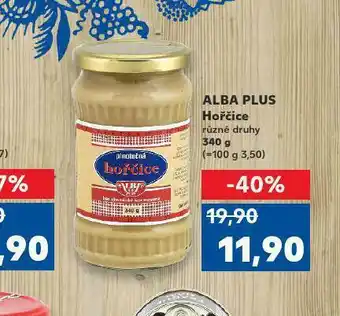Kaufland Alba plus hořčice nabídka