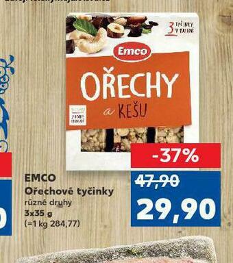 Kaufland Emco ořechové tyčinky nabídka