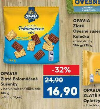 Kaufland Opavia zlaté polomáčené sušenky nabídka