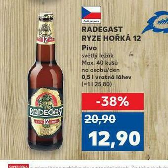 Kaufland Pivo radegast ryze hořká 12 nabídka