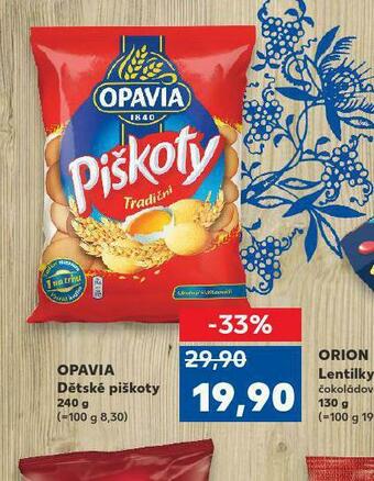 Kaufland Opavia dětské piškoty nabídka