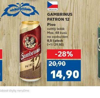Kaufland Pivo gambrinus patron 12 nabídka