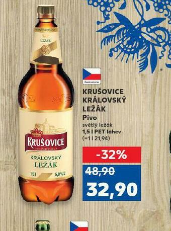 Kaufland Pivo krušovice 12 královský ležák nabídka