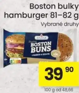 Kubík potraviny Boston bulky hamburger nabídka