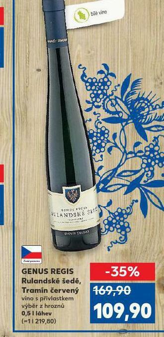 Kaufland Genus regis tramín červený nabídka