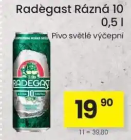 Kubík potraviny Radegast Rázná 10 nabídka