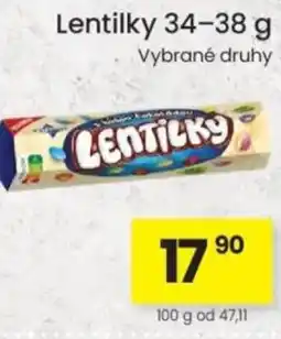 Kubík potraviny Lentilky nabídka