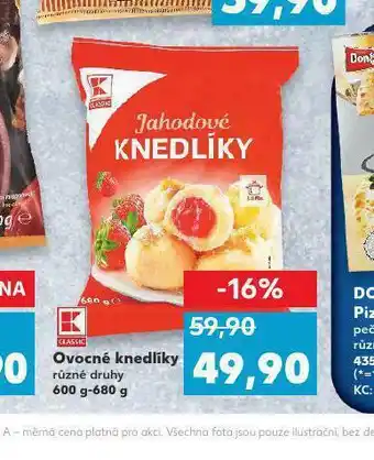 Kaufland Ovocné knedlíky nabídka