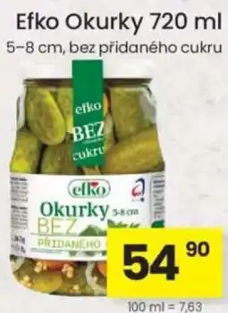 Kubík potraviny Efko Okurky nabídka