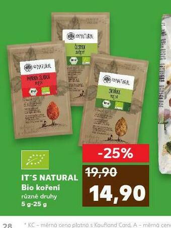 Kaufland Bio koření nabídka