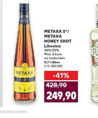 Kaufland Metaxa honey shot nabídka