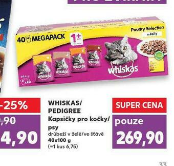 Kaufland Whiskas pedigree kapsičky pro kočky nabídka