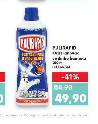 Kaufland Pulirapid odstraňovač vodního kamene nabídka