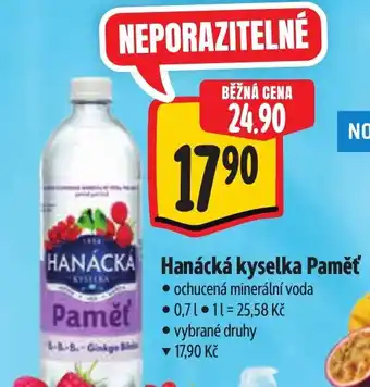 Albert Hanácká kyselka Paměť nabídka