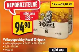Albert Velkopopovický Kozel 10 6pack nabídka