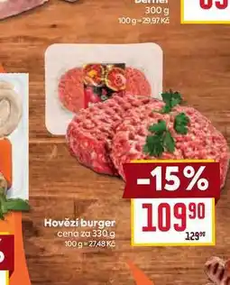 Billa Hovězí burger cena za nabídka