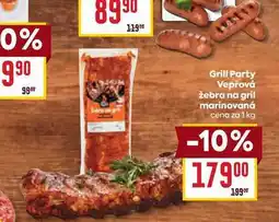 Billa Grill Party Vepřová žebra na gril marinovaná cena za nabídka