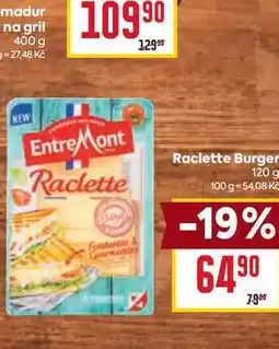 Billa Raclette Burger nabídka