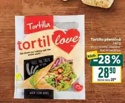 Billa Tortilla pšeničná nabídka
