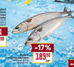 Billa Makrela kuchaná mražená nabídka