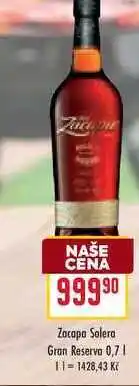 Billa Zacapa Solera Gran Reserva nabídka