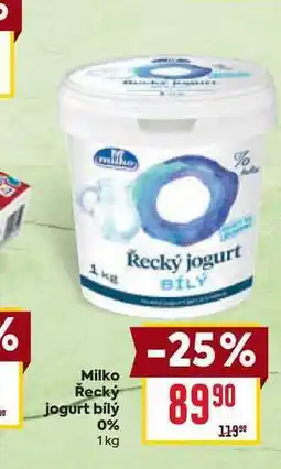 Billa Milko Řecký jogurt bílý 0% nabídka