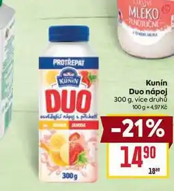 Billa Kunín Duo nápoj nabídka