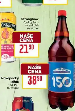 Billa Novopacký ležák 1,51, PET nabídka