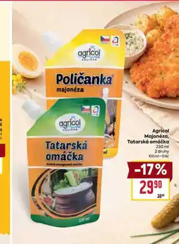 Billa Agricol Majonéza, Tatarská omáčka nabídka