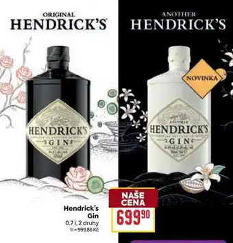 Billa Hendrick's Gin nabídka
