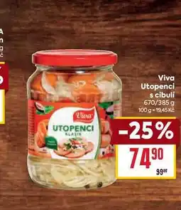 Billa Viva Utopenci s cibuli 670/385 g nabídka