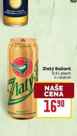 Billa Zlatý Bažant 0,51, plech nabídka